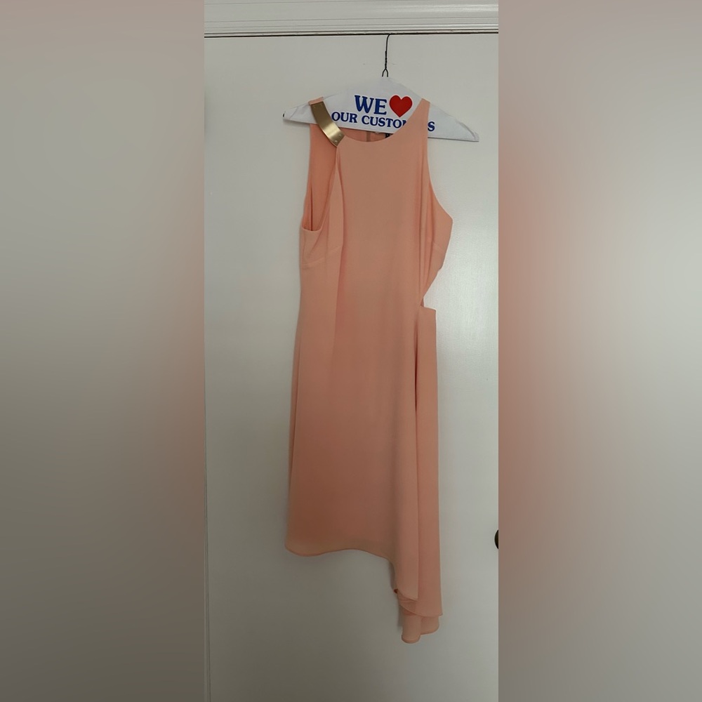Halston Heritage Asymmetrical Cutout Dress